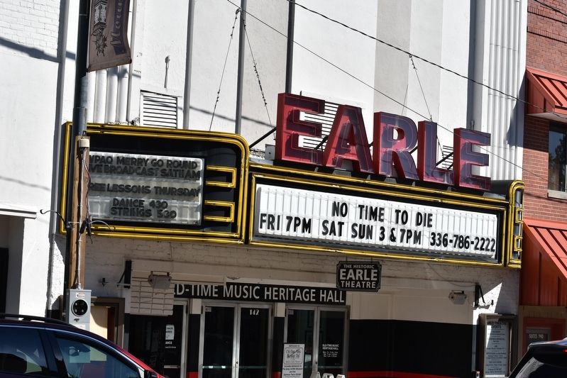 Historic Earle Theater Marker image. Click for full size.