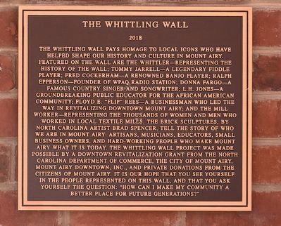 The Whitting Wall Marker image. Click for full size.