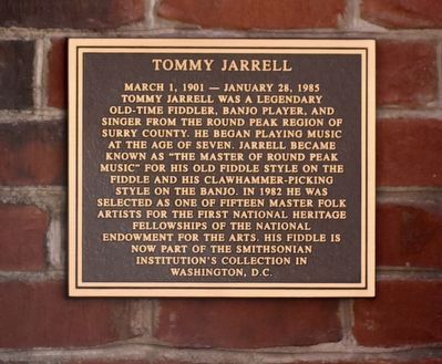 Tommy Jarrell Marker image. Click for full size.