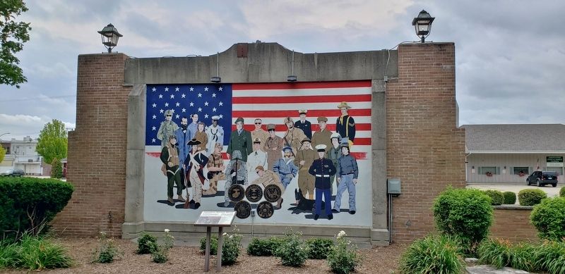 American Heroes Mural Marker image. Click for full size.