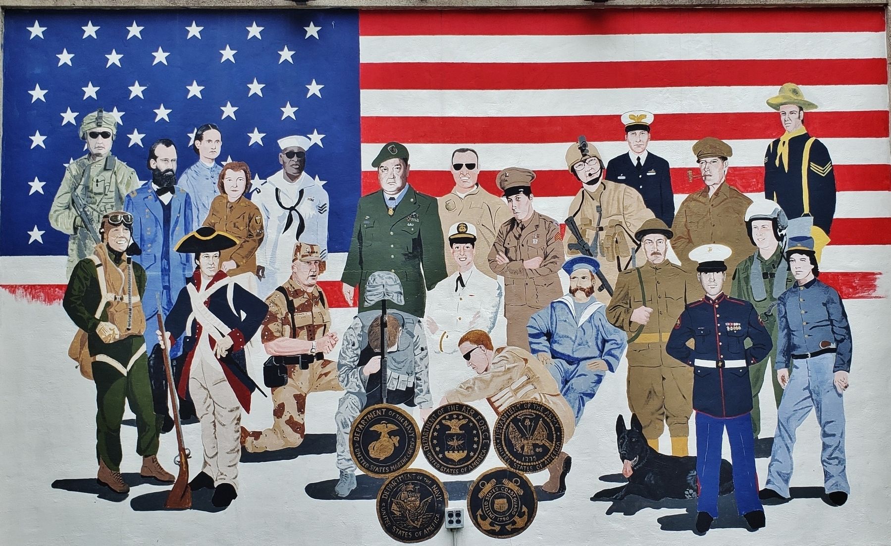 American Heroes Mural image. Click for full size.
