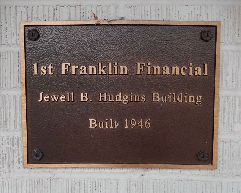 1st Franklin Financial plaque. Click for full size. 1st Franklin Financial plaque image. Click for full size.