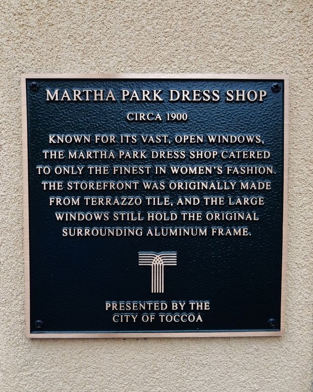 Martha Park Dress Shop Marker. Click for full size. Martha Park Dress Shop Marker image. Click for full size.
