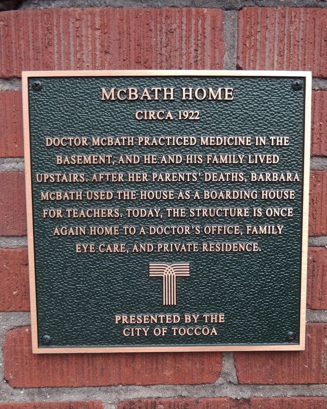 McBath Home Marker. Click for full size. McBath Home Marker image. Click for full size.