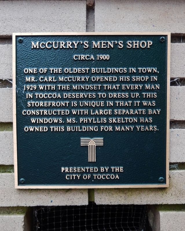 McCurry's Men's Shop Marker. Click for full size. McCurry's Men's Shop Marker image. Click for full size.