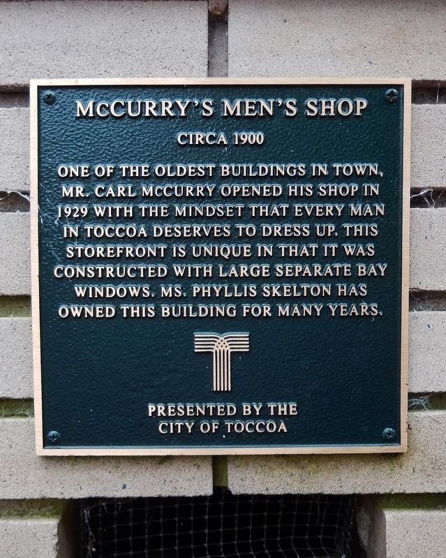 McCurry's Men's Shop Marker image. Click for full size.