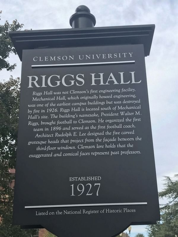 Riggs Hall Marker (Side B) image. Click for full size.