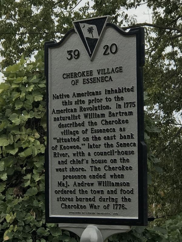 Cherokee Town of Esseneca Marker image. Click for full size.