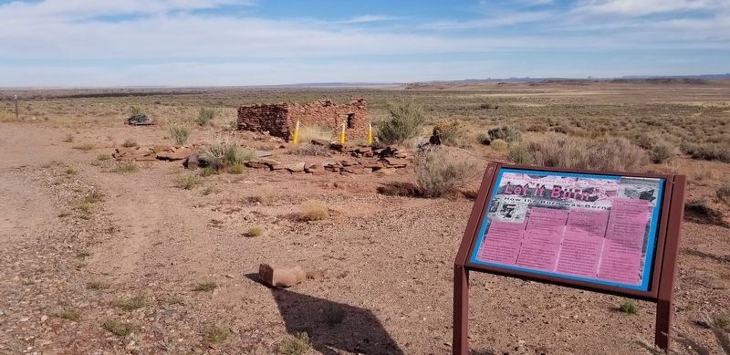 The Let It Burn Marker and the replica pueblo rooms image. Click for full size.