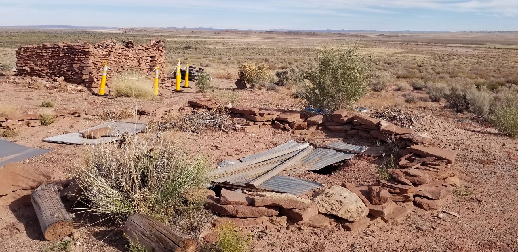 A replica pueblo used for experimental Archaeology image. Click for full size.