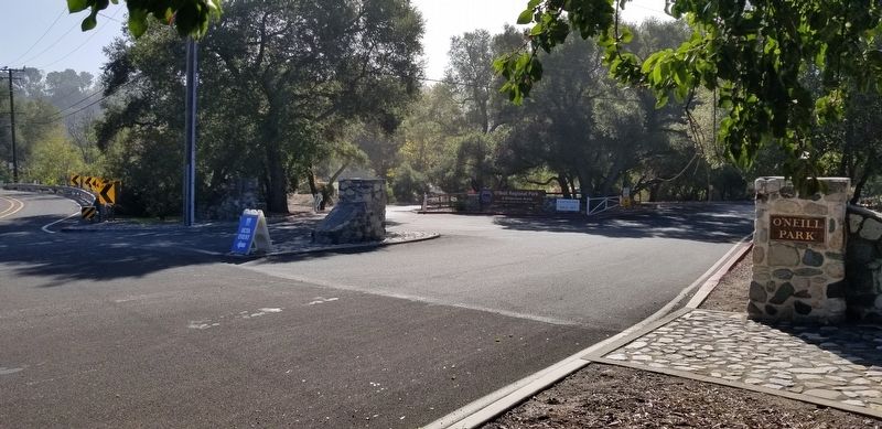 The view of the O'Neill Park Marker from the street. Click for full size. The view of the O'Neill Park Marker from the street image. Click for full size.