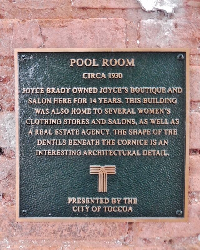 Pool Room Marker. Click for full size. Pool Room Marker image. Click for full size.