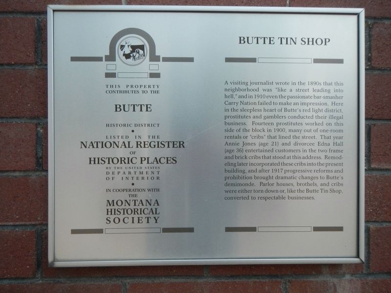 Butte Tin Shop Marker image. Click for full size.
