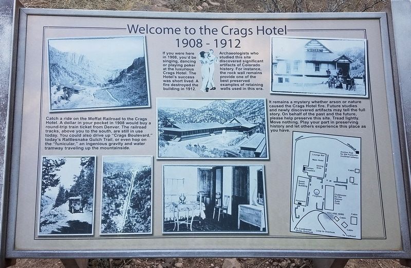 Welcome to the Crags Hotel marker image. Click for full size.