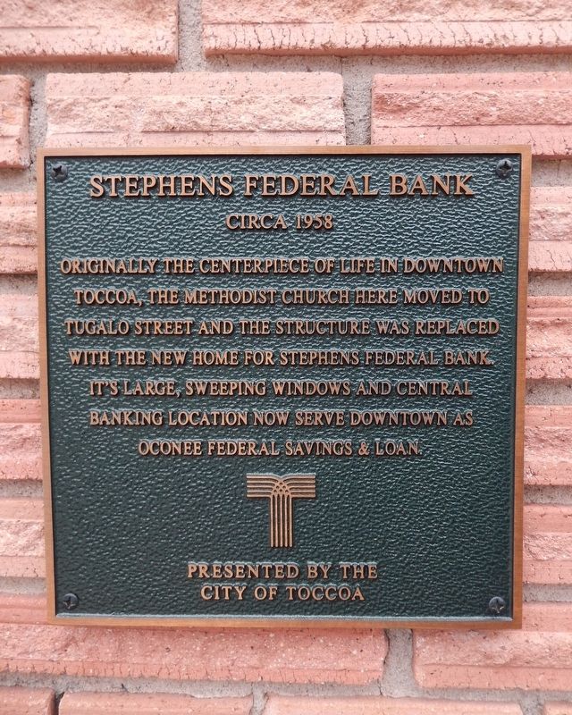 Stephens Federal Bank Marker image. Click for full size.