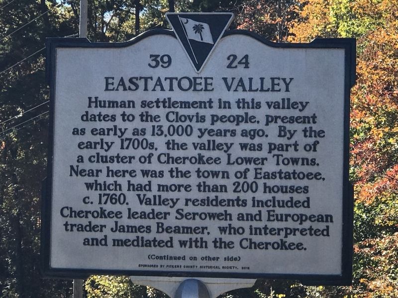 Eastatoee Valley Marker image. Click for full size.