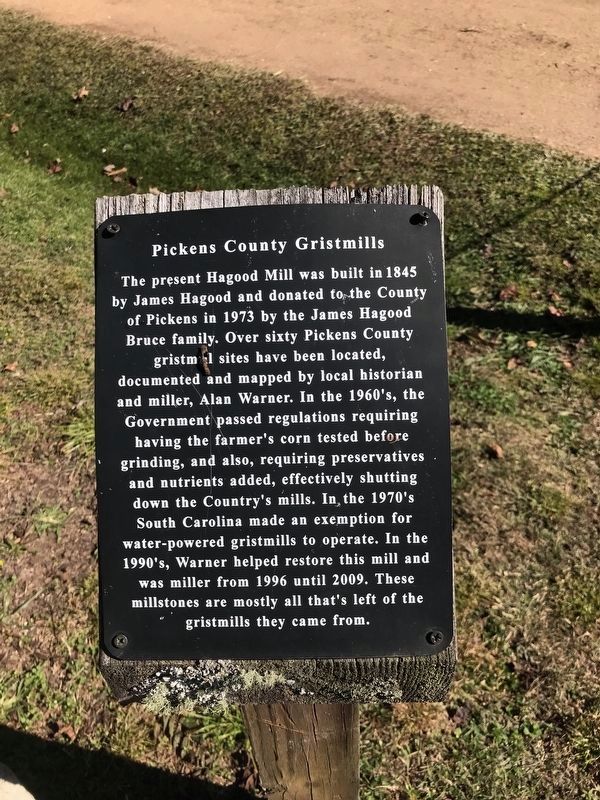 Pickens County Gristmills Marker image. Click for full size.