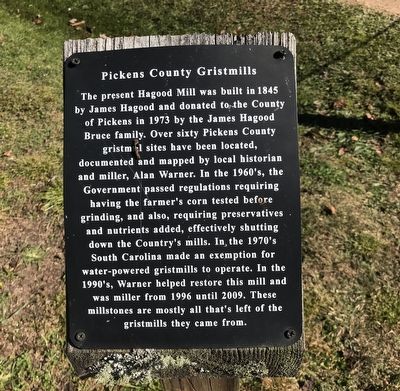 Pickens County Gristmills Marker image. Click for full size.