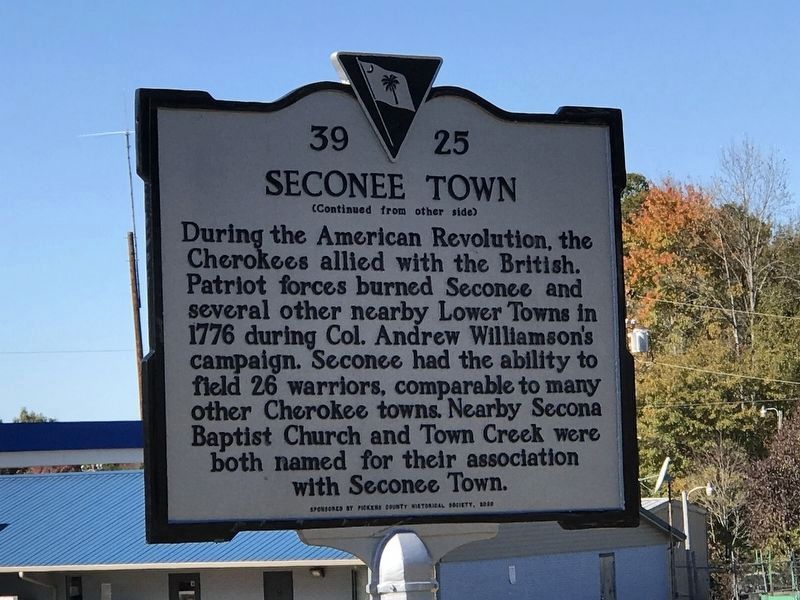 Seconee Town Marker (side B) image. Click for full size.