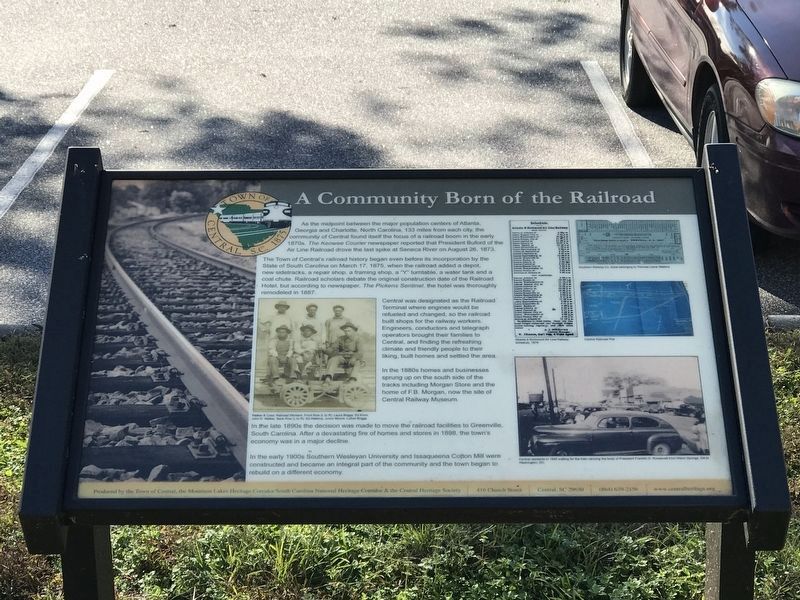 A Community Born of the Railroad Marker. Click for full size. A Community Born of the Railroad Marker image. Click for full size.