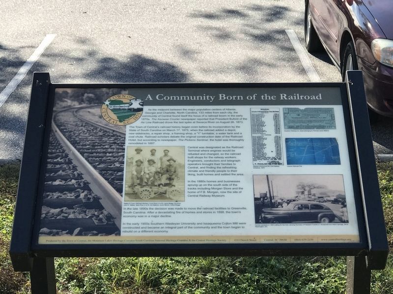 A Community Born of the Railroad Marker image. Click for full size.