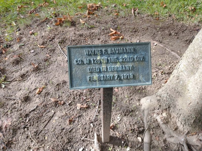 Wayne F. Baumann Marker. Click for full size. Wayne F. Baumann Marker image. Click for full size.