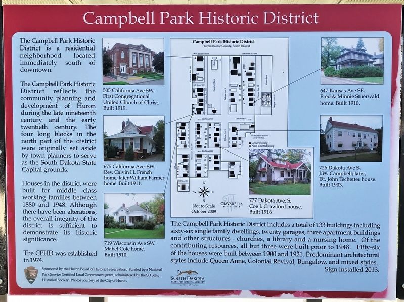 Campbell Park Historic District Marker image. Click for full size.