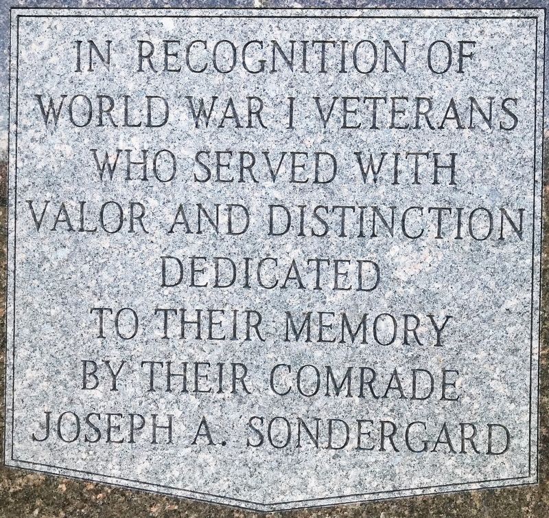 In Recognition of World War I Veterans Marker image. Click for full size.