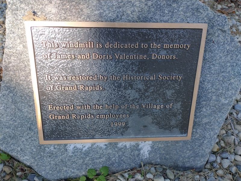 A nearby windmill restoration tablet image. Click for full size.