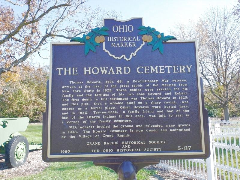 The Howard Cemetery Marker (repainted) image. Click for full size.