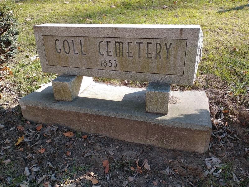Goll Cemetery entrance sign. Click for full size. Goll Cemetery entrance sign image. Click for full size.