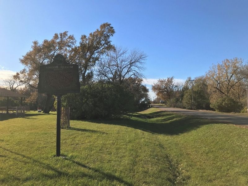 Ree Heights Roadside Park / Reading Brands Marker, from the east image. Click for full size.