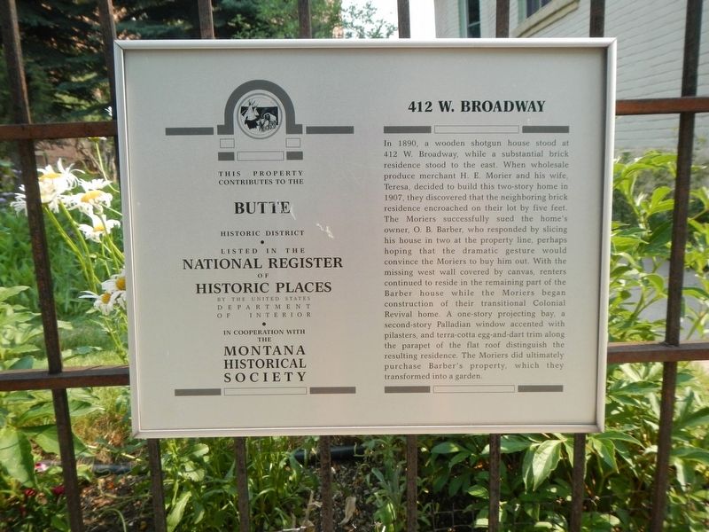 412 W. Broadway Marker image. Click for full size.