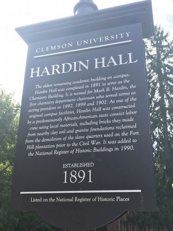 Hardin Hall Marker (side A) image. Click for full size.