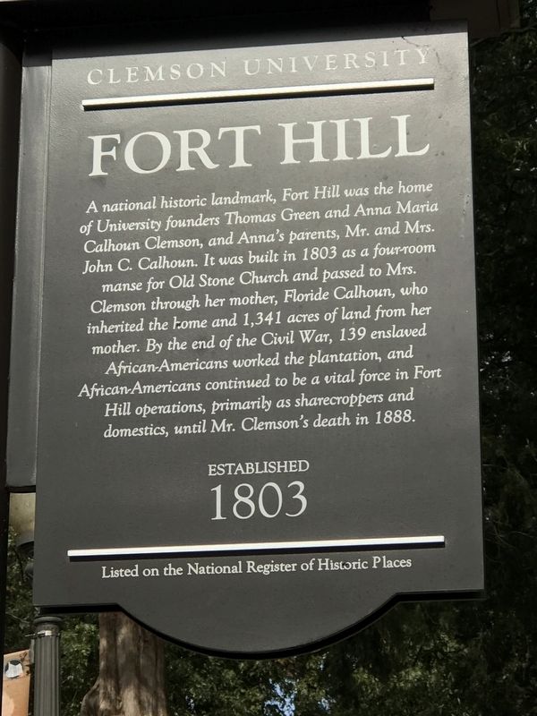 Fort Hill Marker (side A) image. Click for full size.