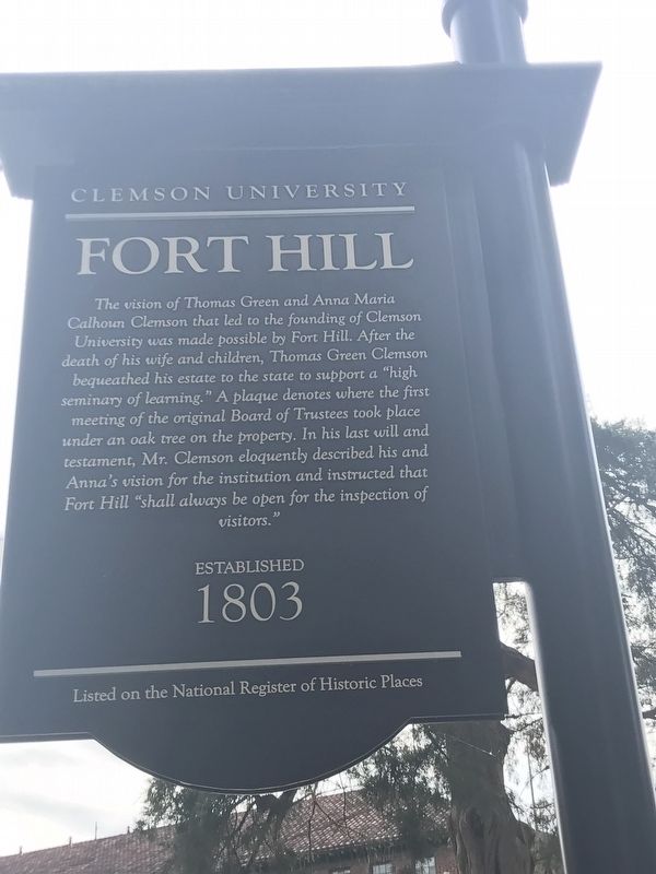 Fort Hill Marker (side B) image. Click for full size.