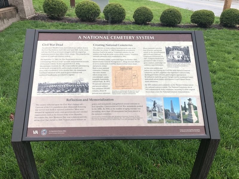 A National Cemetery System. Click for full size. A National Cemetery System image. Click for full size.