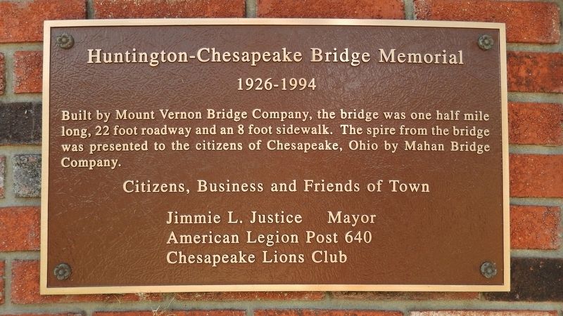 Huntington-Chesapeake Bridge Memorial image. Click for full size.