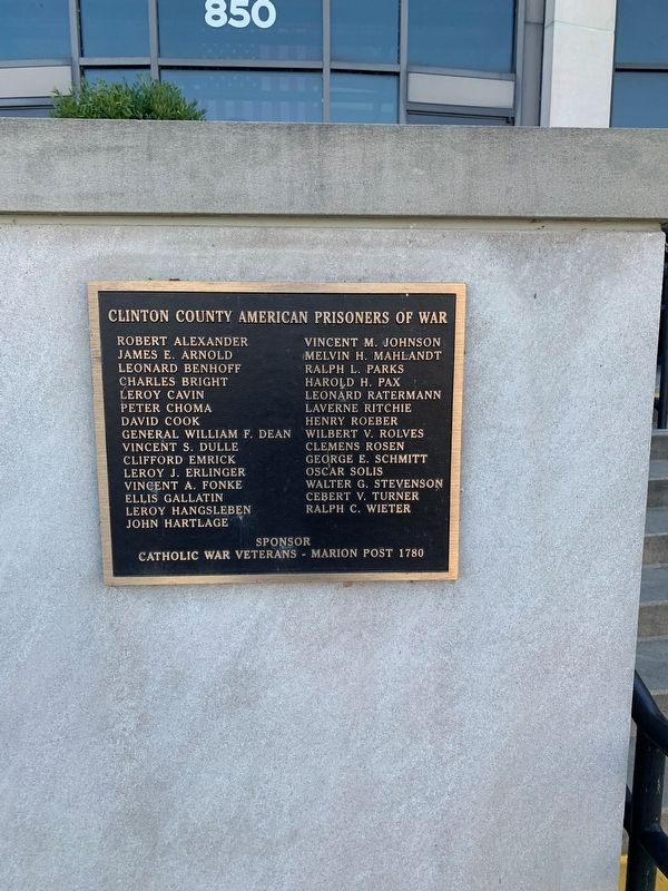 Clinton County American Pisoners of War Marker. Click for full size. Clinton County American Pisoners of War Marker image. Click for full size.