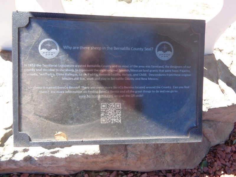 Why are there sheep in the Bernalillo County Seal? Marker image. Click for full size.
