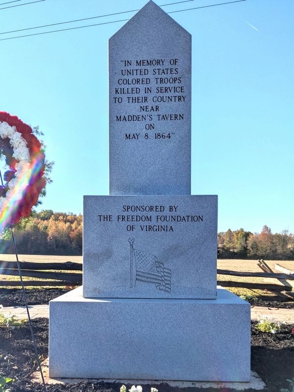 Madden's Tavern USCT Memorial image. Click for full size.
