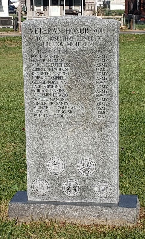 Veteran Honor Roll Marker image. Click for full size.