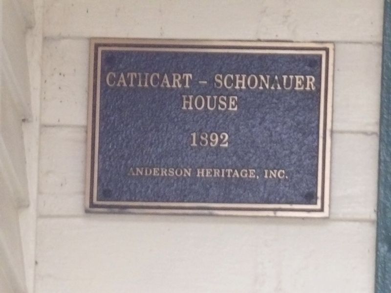 Cathcart-Schonauer House Marker. Click for full size. Cathcart-Schonauer House Marker image. Click for full size.