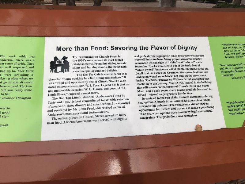 More Than Food: Savoring the Flavor of Dignity Marker detail. Click for full size. More Than Food: Savoring the Flavor of Dignity Marker detail image. Click for full size.