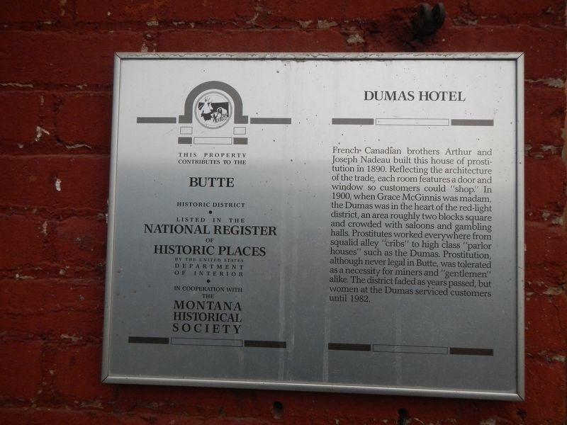 Dumas Hotel Marker. Click for full size. Dumas Hotel Marker image. Click for full size.
