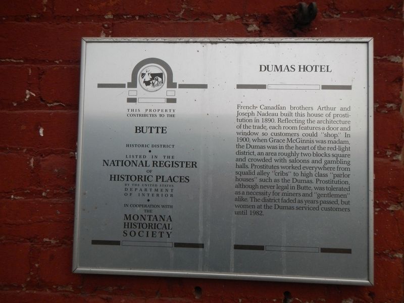Dumas Hotel Marker image. Click for full size.