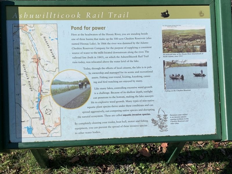 Ashuwillticook Rail Trail Marker image. Click for full size.