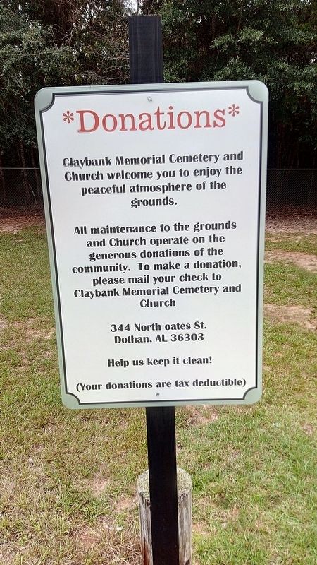 Claybank Church Marker image. Click for full size.