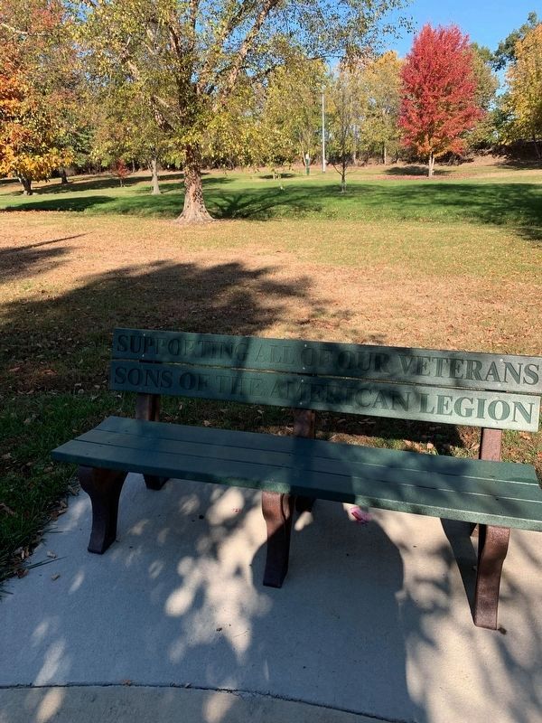 This bench is part of the memorial display image. Click for full size.