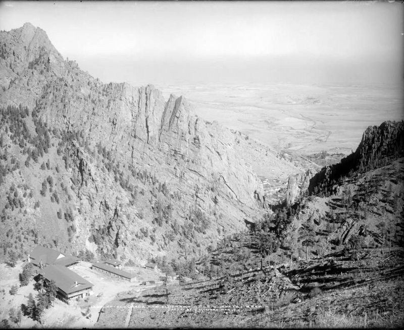 <i>Hotel Crags and Eldorado Spgs., Moffat Road</i> (Left top marker photo) image. Click for full size.